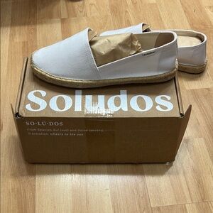 Soludos Classic White Canvas Espadrilles
